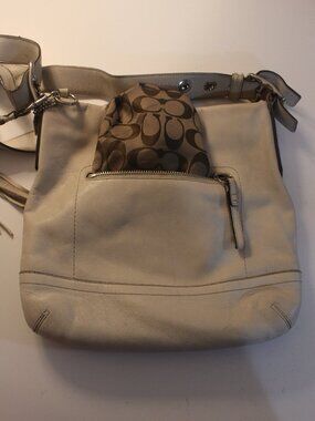 Coach Ivory Tassel Hobo Shoulder Bag